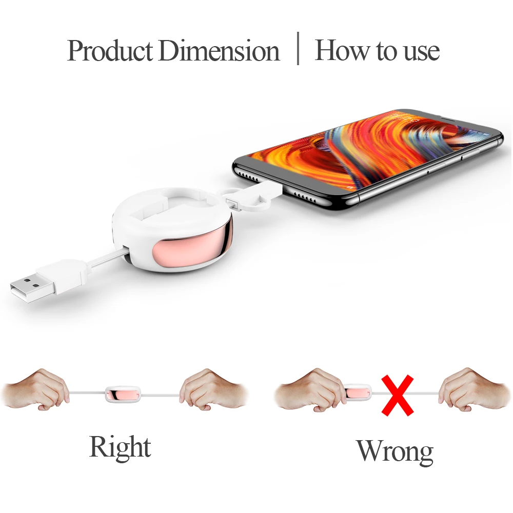 OATSBASF 2 в 1 USB кабель Micro и type C для samsung Xiaomi huawei выдвижной портативный Android передачи