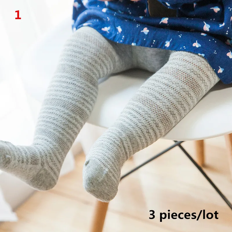 Cross Grey 3pcs 4 виды узоров От 0 до 5 лет Детские колготки стрейч Детские Колготки Лето для малышек; есть трикотажные колготки для девочек детские Костюмы - Цвет: Cross Grey 3pcs
