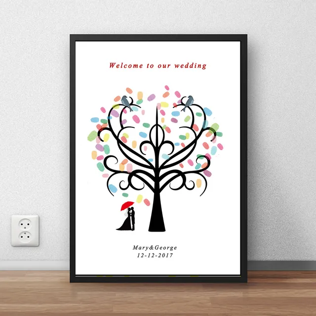 Personalized Fingerprint Wedding Guest Book Tree Alternatives Personalized Fingerprint Wedding Guest Book Tree Alternatives Diy Signature