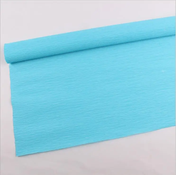 sky blue 250*50 см Цветной рулон гофрированной бумаги для самодельные цветы для упаковки подарков Бумага Ремесло 22 Цвета - Цвет: sky blue
