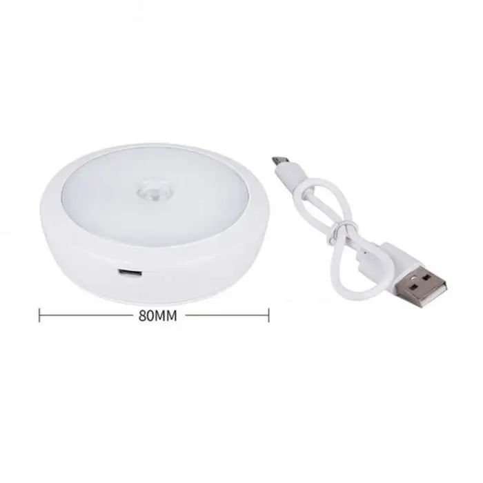 Infrared Body Sensor Night Light Lamp USB Charging 5W Durable For Bedroom Home Wall JA55