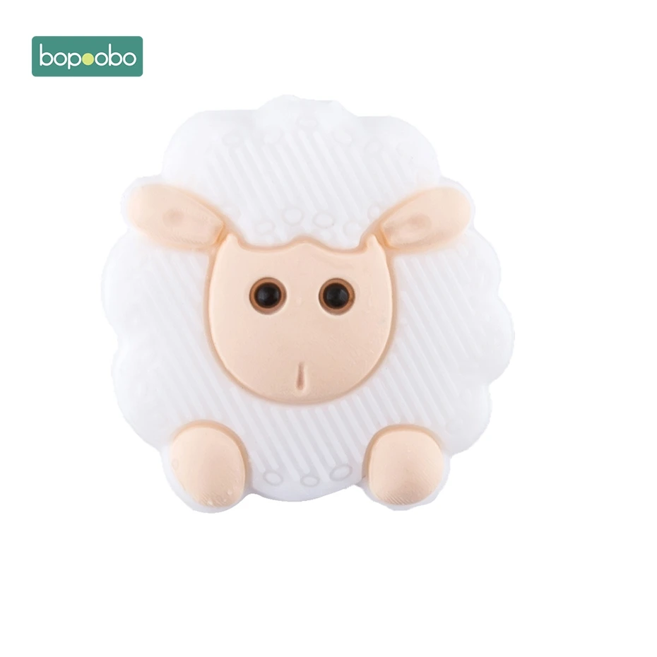 White Sheep Bopobo 5 шт. Силиконовые Прорезыватели для зубов мини-Рабби силиконовые бусины «божья коровка» Аксессуары для кормления облачные шарики силиконовые Детские Прорезыватели - Цвет: White Sheep