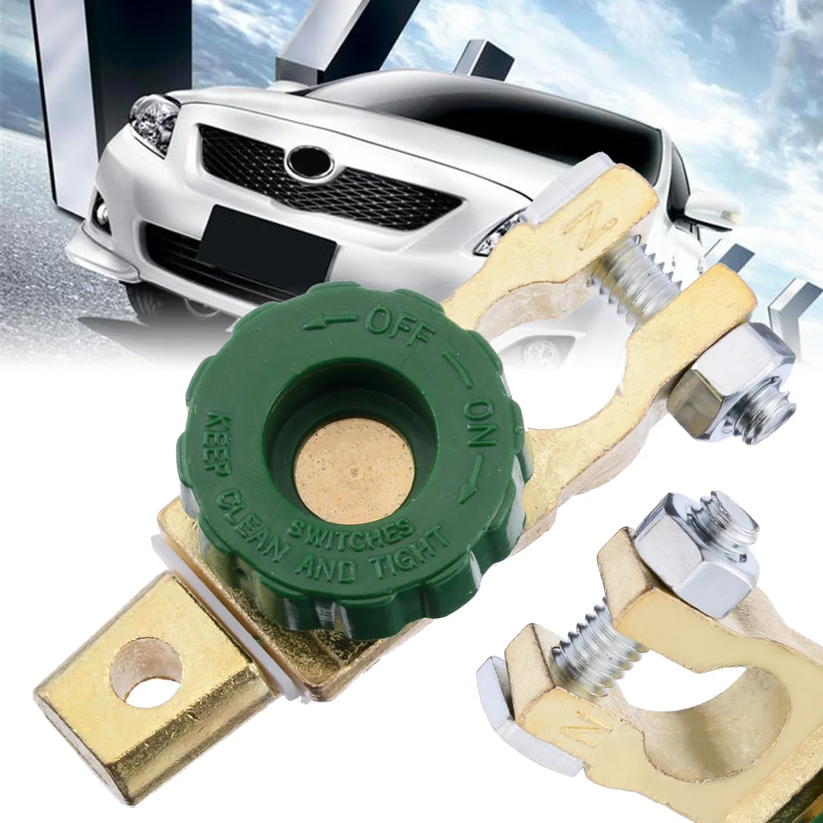 Zinc Alloy Battery Cut Off Switch Car Auto Boat Battery Terminal Link Quick Cut-off Disconnect Master Kill Shut Switch