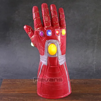 

Marvel Avengers 4 Endgame Iron Man Infinity Gauntlet Glove with LED Light Soft PVC Action Figure Collectible Model Toy