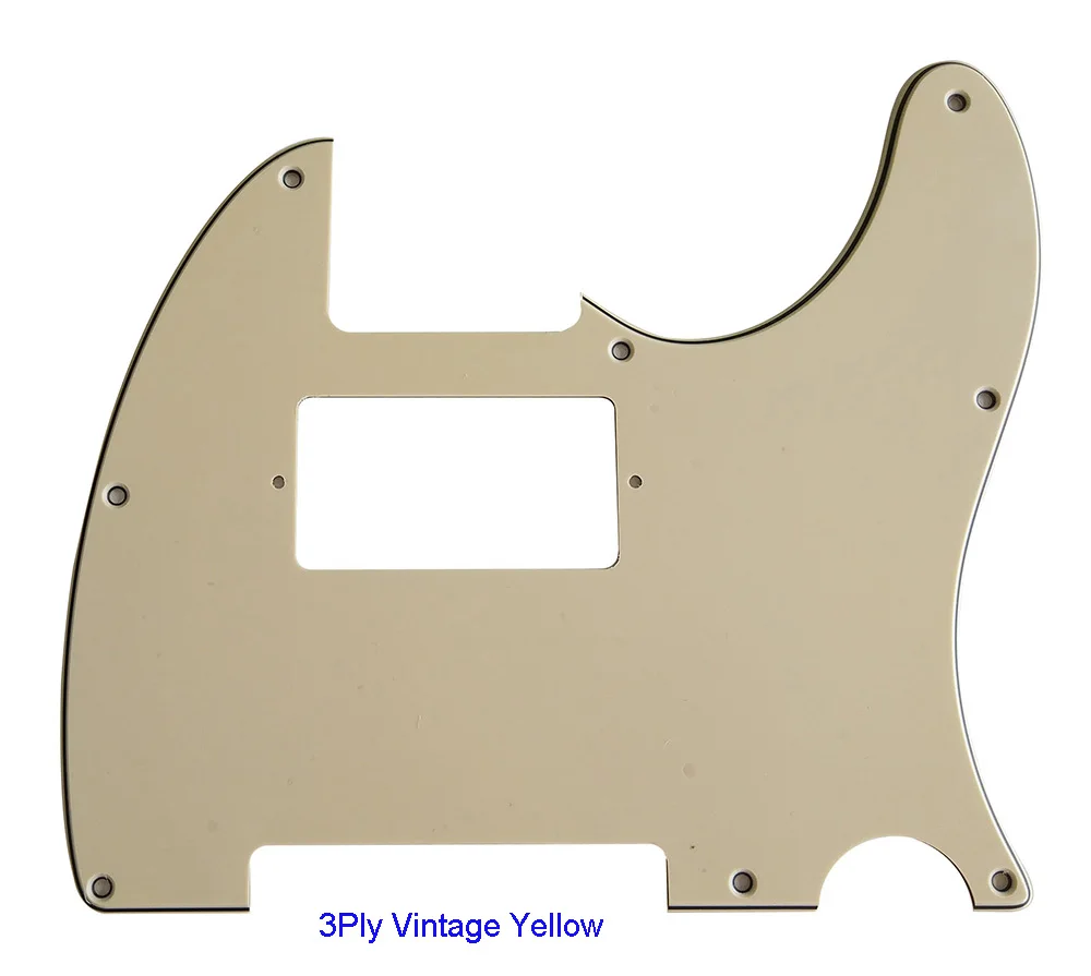 3Ply Vintage Yellow Запчасти для гитары Pleroo-для стандарта США 8 винтовых отверстий Tele Telecaster с PAF Humbucker Guitar Pickguard Scartch Plate - Цвет: 3Ply Vintage Yellow