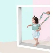 Синий/розовый малышей Прогулки Rein ремня бренд Качество ходунки жилет ремни безопасности для Walker рюкзак поводок mochila infantil