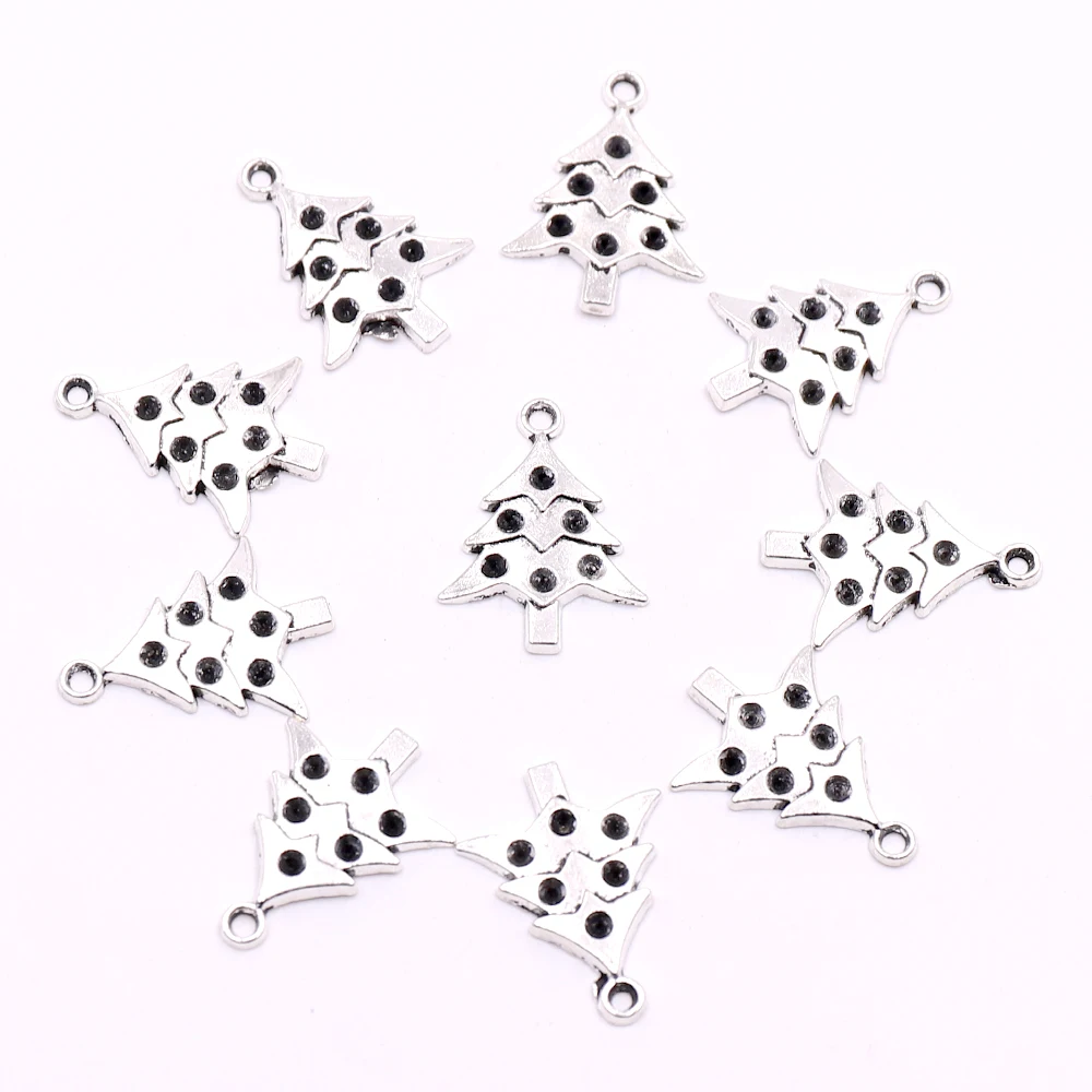

Wholesale Tibetan Silver Christmas Tree Charms for Jewelry Making DIY Earrings Bracelets Charms for Jewelry Crafts Making