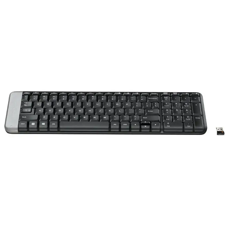 Logitech K230 Mute ультра-тихий Беспроводной Клавиатура 2,4 ГГц USB 2,0 приемник Офис клавиатура для настольных ПК