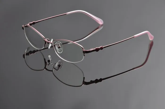 EV oculos-де-грау feminino женские Титан оптический близорукость Очки высокое качество Half-Rim Титан глаз Очки frameev0950