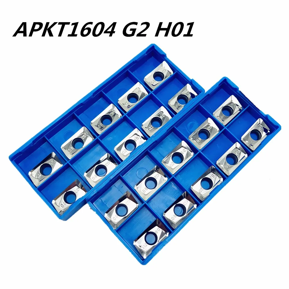 10PCS aluminum alloy blade APKT1604 G2 H01 stainless steel aluminum car blade cermet aluminum alloy lathe tool CNC machine tool