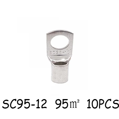 SC95-12 10PCS Сетчатая Медь терминала SC95-12 SC35-10 SC25-10 SC50-12 SC16-8 SC95-12 болт отверстие кабельные наконечники Батарея Терминалы Разъем - Цвет: SC95-12 10PCS