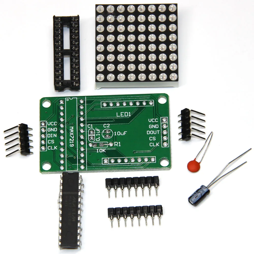 5 шт./лот умная электроника MAX7219 MAX 7219 матричный светодиодный дисплей модуль DIY kit MCU