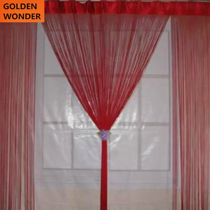 

Plain curtain thread curtain string blind for window cortina living room 3m*3m bedroom curtain multicolor curtain customize