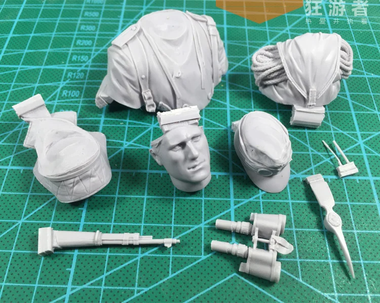 DIY 1/10 бюст каучуковая фигурка модель комплект Рисунок Модель солдат gebirgsjäger Сяоянь 54