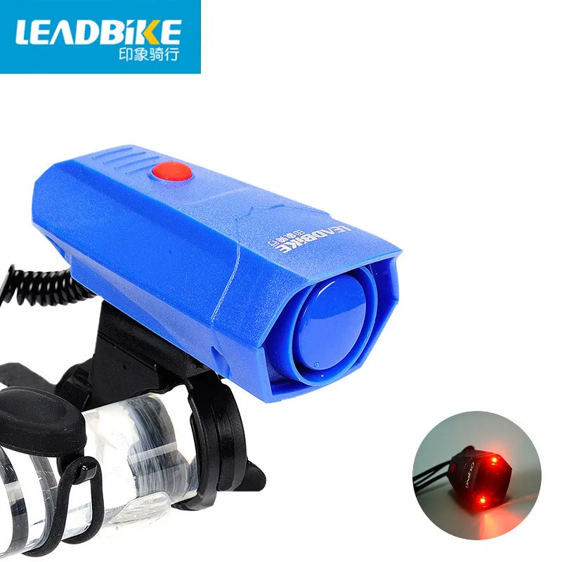Leadbike New Bicycle Electronic Horns With 2 LED Light 6 Sounds Cycling