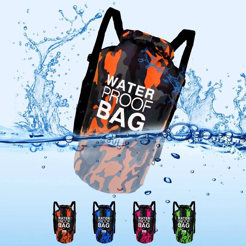 

Marine Kayak Canoe Boat 30L PVC Dry Bag Sack Waterproof Floating Dry Gear Bags Sack Backpack Camping Hiking Swim Snorkeling Dive