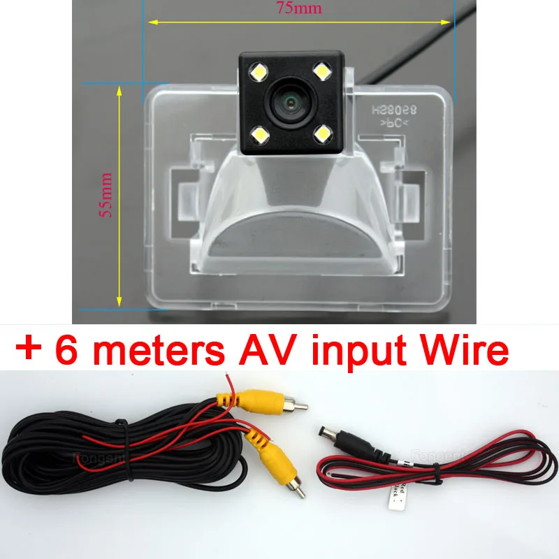 Для Mazda5 Mazda 5 2006 2007 2008 2009 2010 RCA видео gps hdmi передатчик и приемник заднего вида для парковки задом беспроводной монитор для камеры - Название цвета: wired