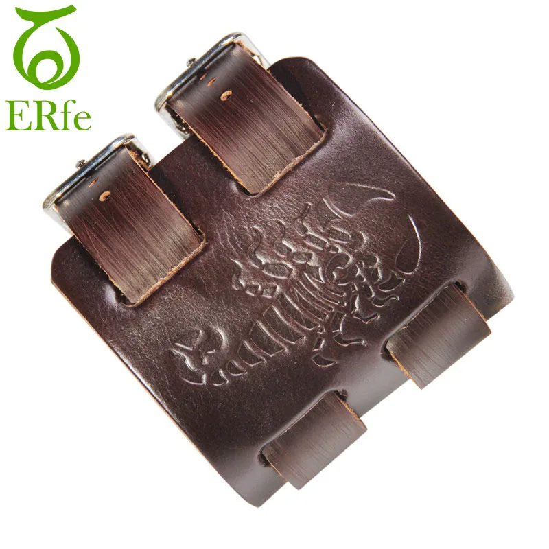 

ER 2018 Hip Hop Bracelet Mens Punk Gothic Real Leather Bracele Homme Male Rock Style Wrist Band Hand Accessories LB019