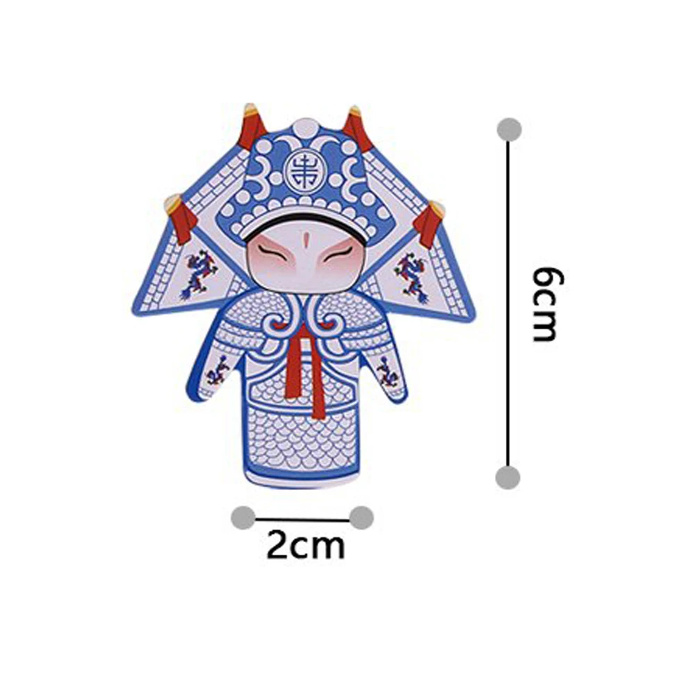 XRHYY A Pack of Self-Adhesive Chinese Style Beijing Opera Paper Bookmark 7 Pieces Different Design Great Gift