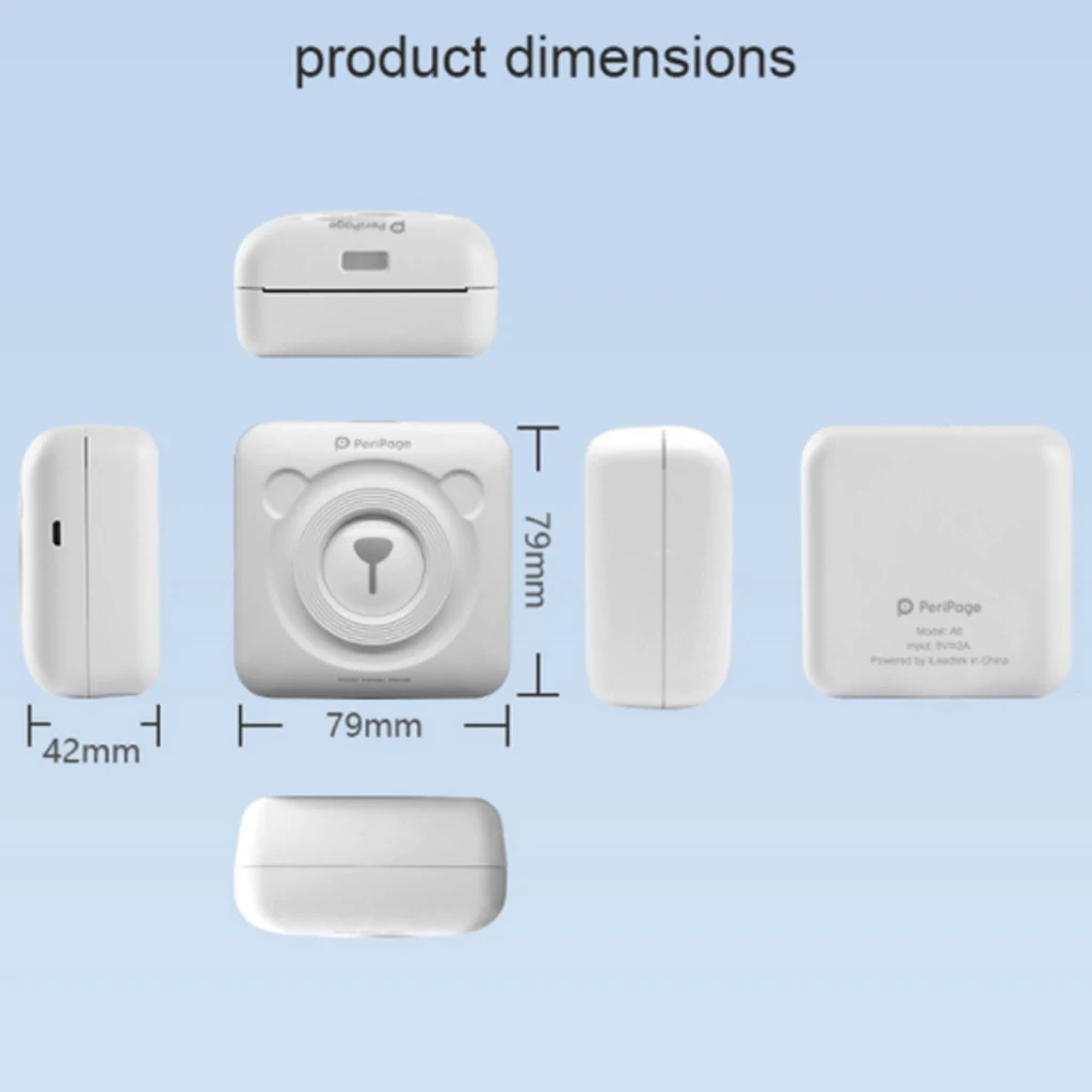 Bluetooth принтер мини фото Карманный принтер термальный принтер переносной чековый беспроводной принтер pos для android и iOS телефона