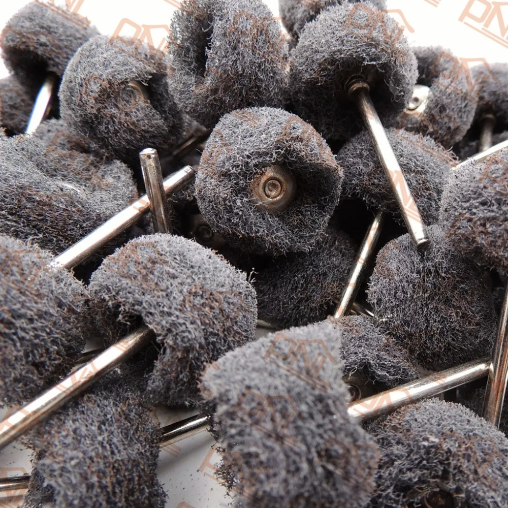 100PCS Dremel Fine Grit Finishing Abrasive Buffs Mounted Fold Felt