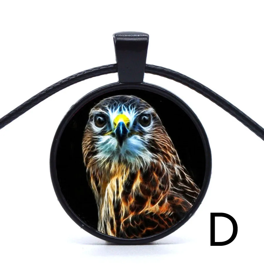 1 шт. Фрактальная роспись Орел кристалл кулон из Кабошона мода серебряный цвет