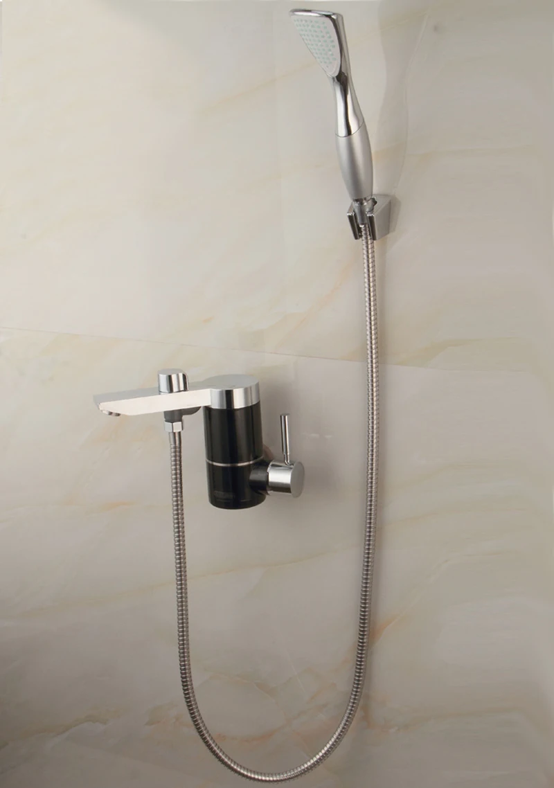 Электрический смеситель для горячей и холодной воды боковое отверстие