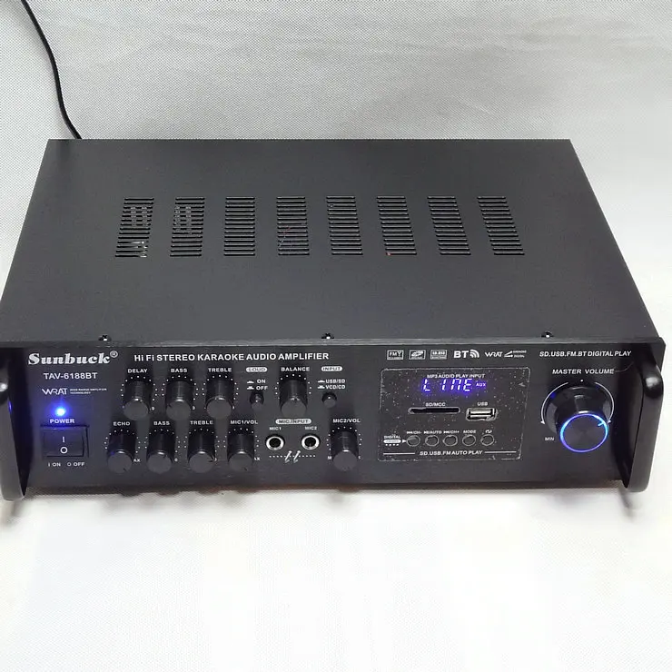 TVA-6188A/TVA-6188BT 2,0 канал 500 Вт 220/12V с Bluetooth, Hi-Fi, домашний кинотеатр караоке стерео аудио усилитель