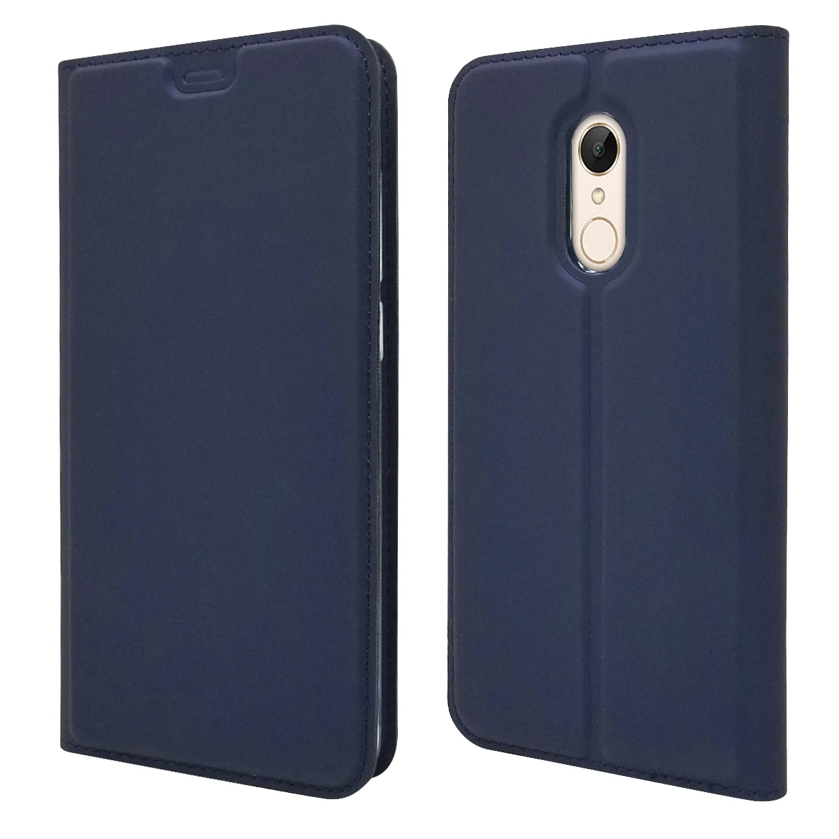 Navy Blue Ультратонкий матовый чехол для Xiaomi Redmi 5/5 Plus, чехол с магнитной адсорбционной функцией, держатель для карт, деловой чехол - Цвет: Navy Blue