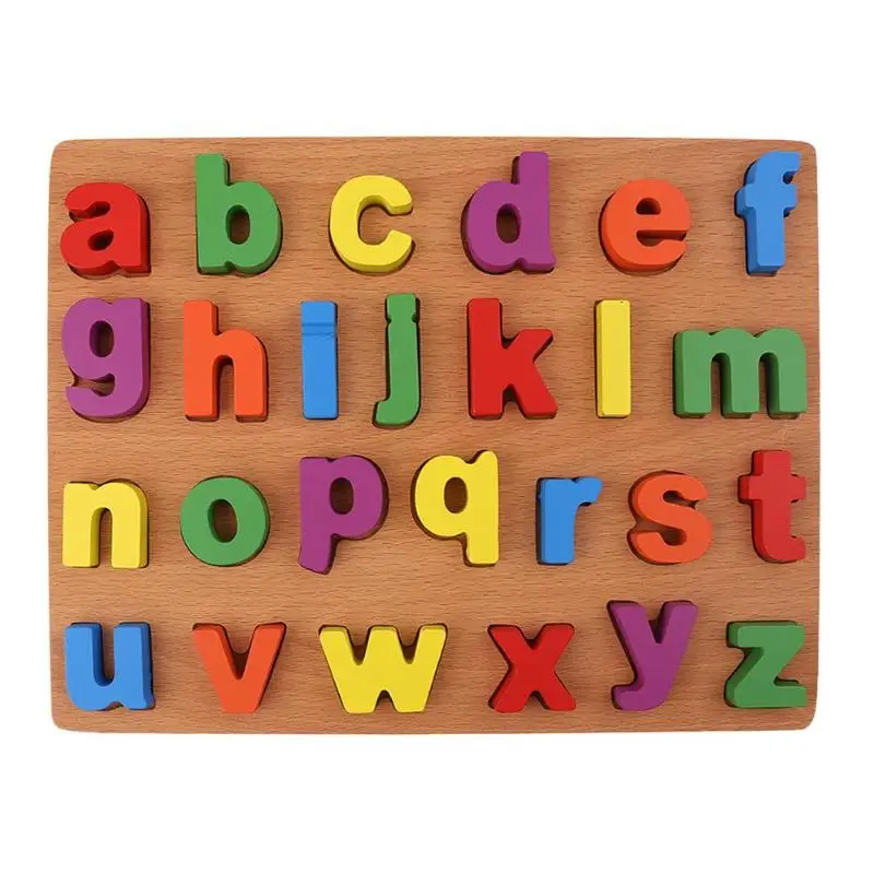 Деревянные головоломки буквы игрушки дети ребенок Алфавит ранняя развивающая игрушка трехмерные когнитивные интеллектуальные игрушки подарок