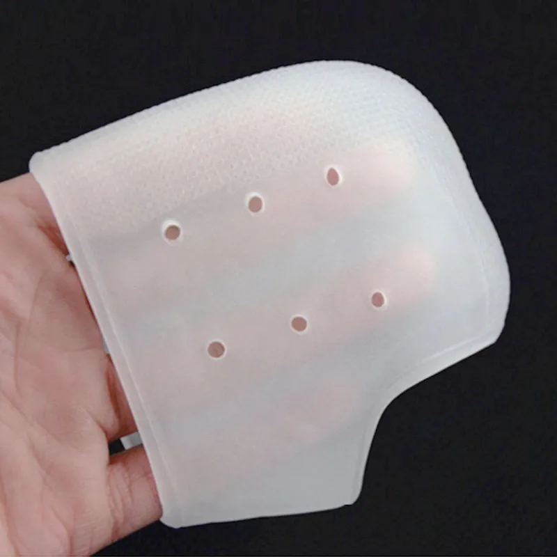 1 par Gel calcetín de cuidado de los pies herramienta de pies Protector de alivio del dolor Crack prevención hidratar piel muerta calcetín con agujero