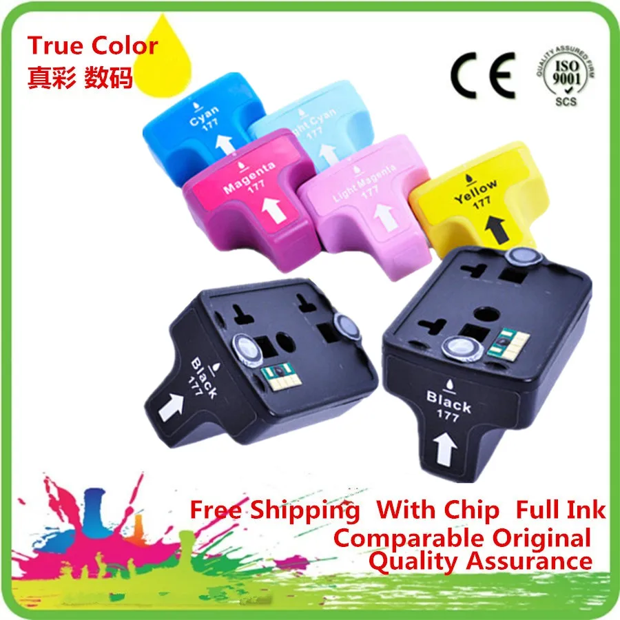 Сменные чернильные картриджи для 177 XL 177XL HP177 HP177XL PhotoSmart C7185 C7186 C7188 C7250 C7275 C7280 C7283