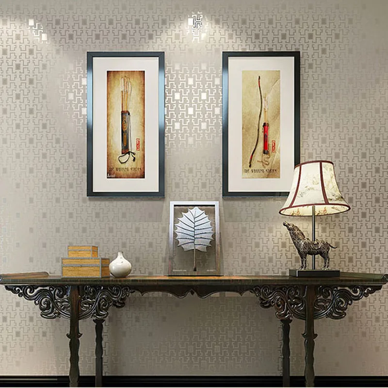 Новая Винтажная рулонная однотонная Геометрическая настенная бумага в рулоне