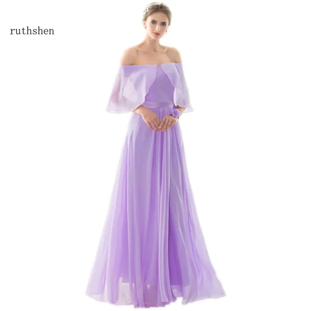 Ruthshen Lilac Light Purple Long Bridesmaid Dresses Off Ruthshen Lilac Light Purple Long Bridesmaid Dresses Off Shoulder D Chiffon Y Vestido Madrinha