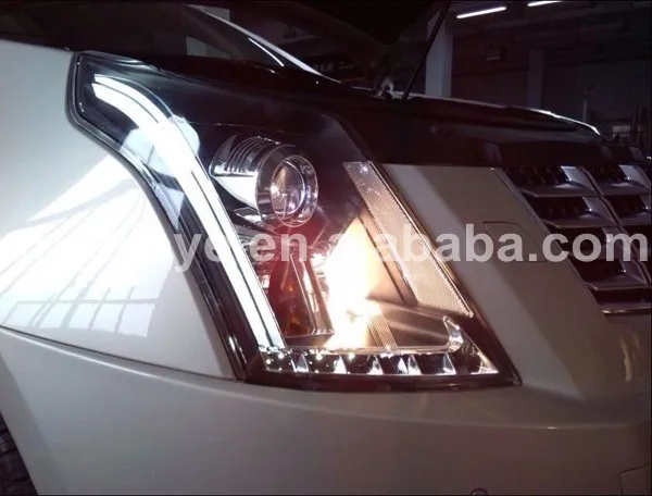 Для Cadillac для SRX Светодиодные ленты головного света с bi xenon объектив проектора 2010-2013 год с HID KIT lf
