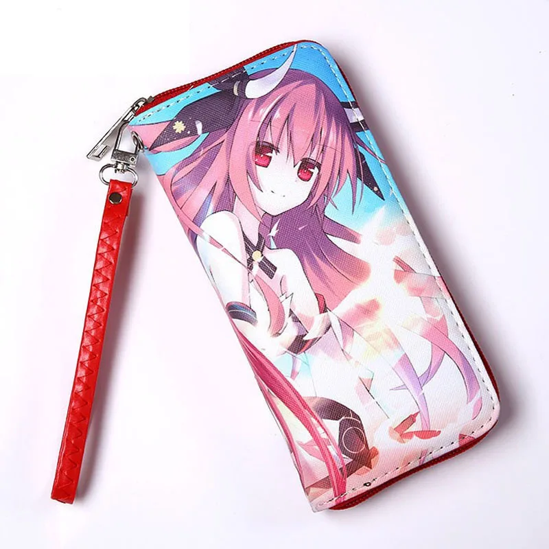Аниме Дата живой Длинный кошелек Izayoi Miku женский кошелек Tobiichi оригами и подарочная сумка для денег - Цвет: 6