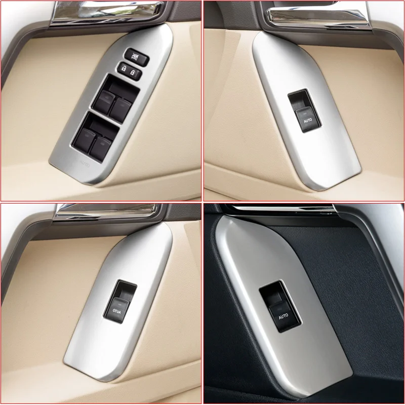 QCBXYYXH для Toyota Prado2010- автомобильный Стайлинг из нержавеющей стали 4 шт./компл. межкомнатные двери окна лифт переключатель панель Крышка блестки