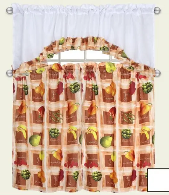 3 шт набор кухонных штор Бесплатный фруктовый дизайн