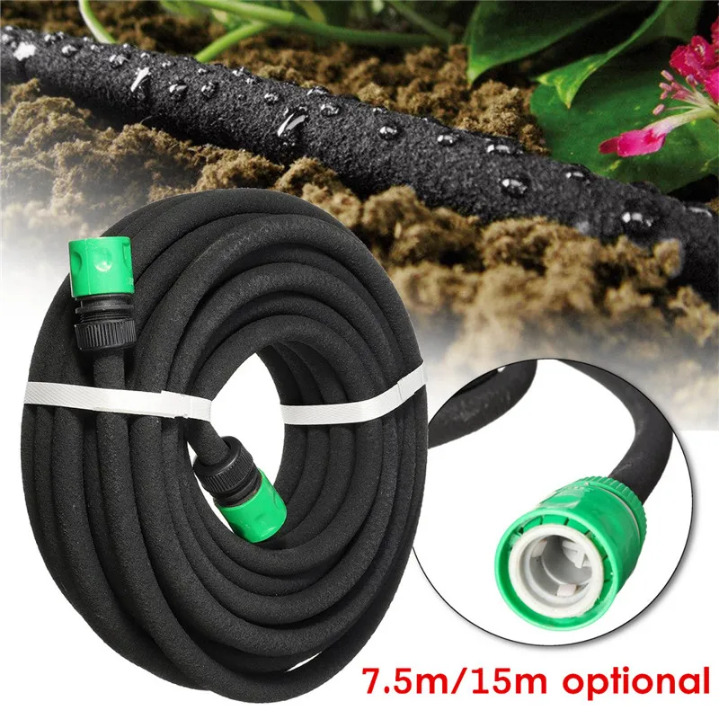 

Soaker Hose Irrigation Leaking Tube 7.5/15m Soaker Watering Hose Durable Seepage Permeable Pipe Garden Water Agriculture System