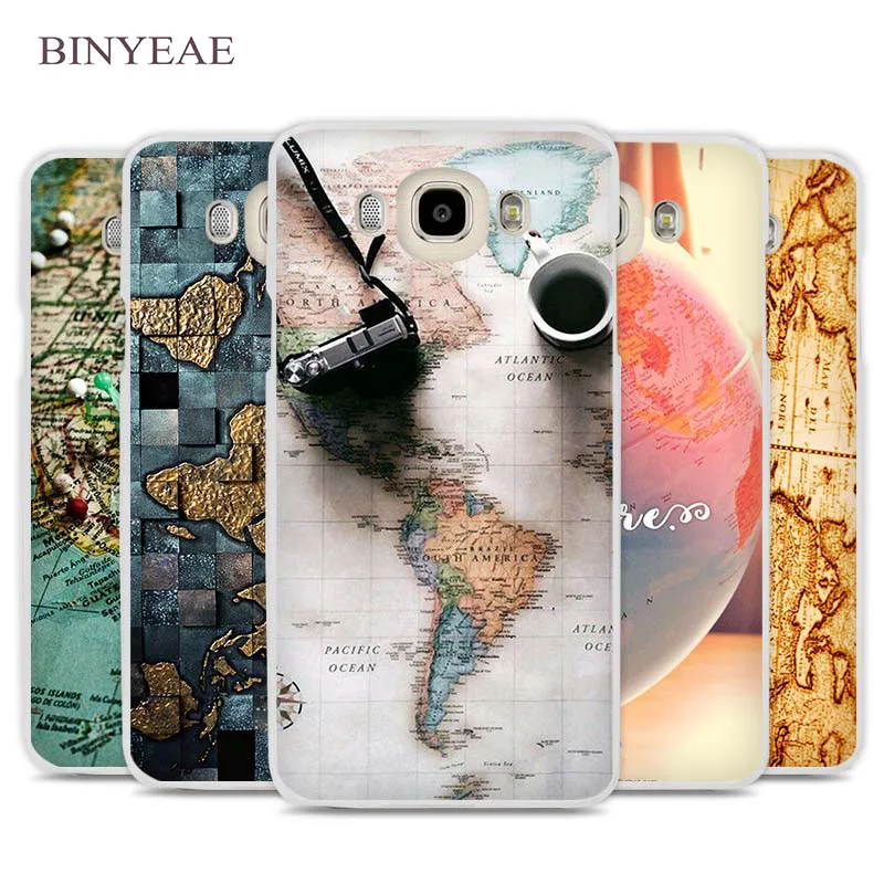 

BINYEAE World Map Travel Plans Cell Phone Case Cover for Samsung Galaxy J1 J2 J3 J5 J7 C5 C7 C9 E5 E7 2016 2017 Prime