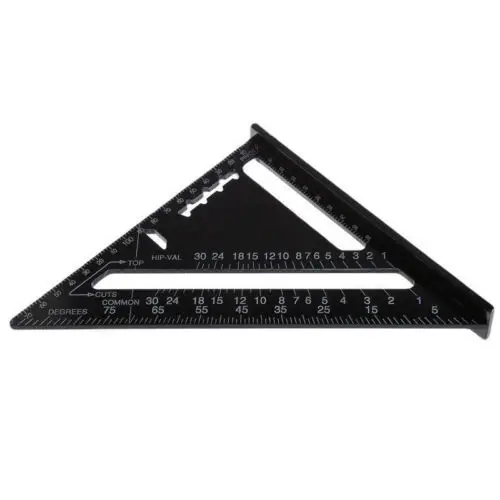 Magideal 17,8 cm métrique en alliage daluminium Speed carré pour toiture Triangle Angle Rapporteur 