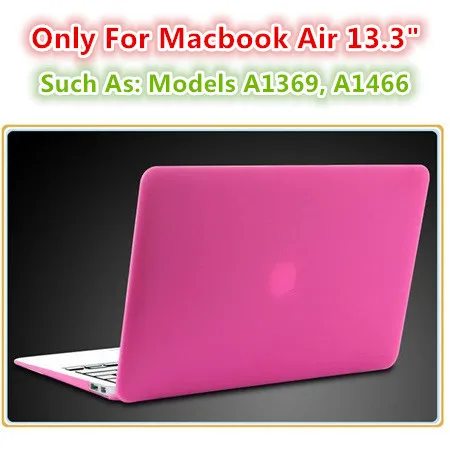 Rose For AIR 13 Розовый Красный прорезиненный матовый чехол для Macbook Air 1", 13" retina 1",, Прямая - Цвет: Rose For AIR 13