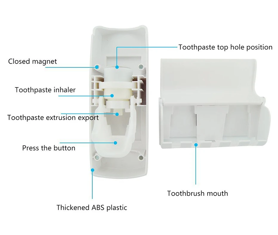 1 Набор, креативный автоматический диспенсер для зубной пасты с держателем для зубной щетки, водостойкий соковыжималка для липкой зубной пасты