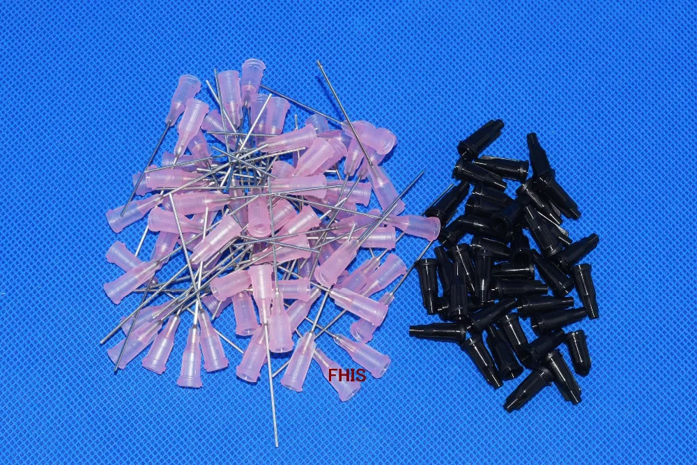 

50 Piece 20 Gauge Blunt Dispensing Needles & Caps E-Cig Vape Adhesive E6000 Glue