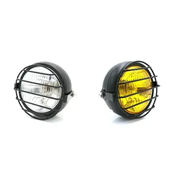 

Motorcyle metal Front Headlight With Bracket mask headlamp Accessories For Harley Racer Honda Shadow GN125