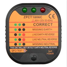 Тестер розетки розетка Автоматическая электрическая цепь детекторный провод Finder инструмент SF66