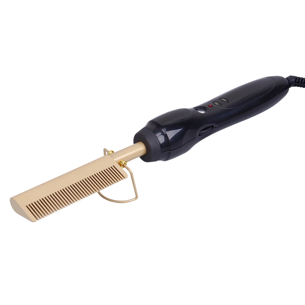 Ceny Grzebień elektryczny prostownica wysoka prasa termiczna grzebień gorące prostowanie grzebień elektryczny przyjazny dla środowiska stop tytanu