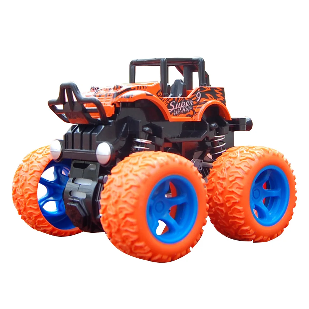 1PC Kids Cars Toys Monster Truck Inertia SUV Friction Power Vehicles Baby Boys Super Cars Blaze Truck Children Halloween Gifts - Color: Orange