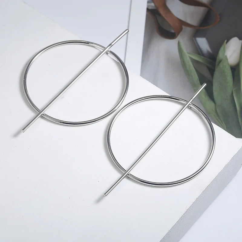 

New Exaggerated Big Earrings for Women Circle Round Alloy Earrings Jewelry Halloween Gift