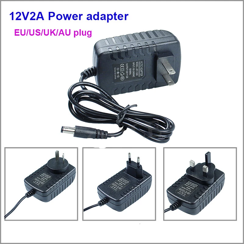 Статья 12 V2A импульсный источник питания Светодиодная лампа питания 12 В адаптер питания маршрутизатор
